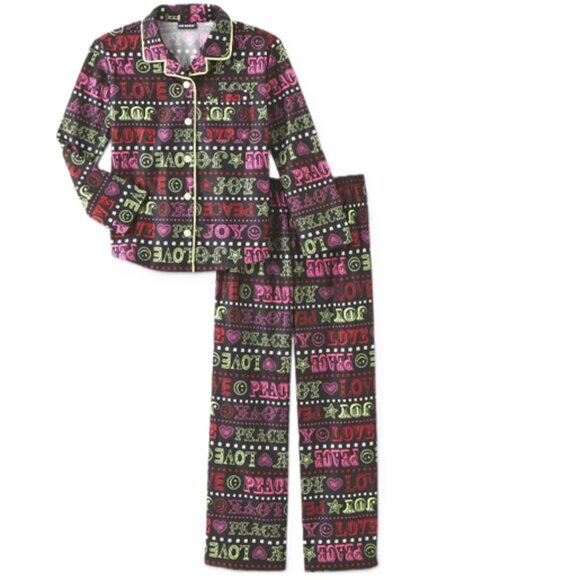 JOE BOXER Pajama Pant Set 2-PC Sleepwear LOVE COAT PJ JB Sleep 4/5 (XS) VTG - Picture 1 of 7